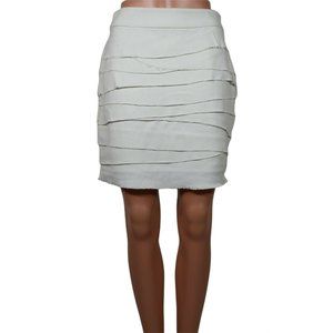 Adam Lippes NWT Off White Ivory Cotton Mini Pencil Skirt 4